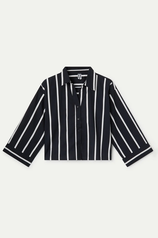 Camisa fluida con estampado Grimaud Black