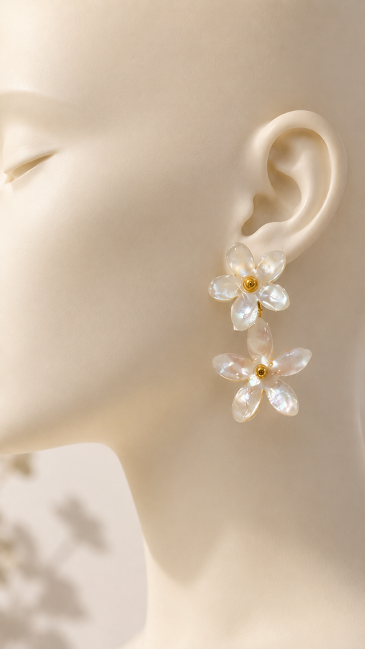 Pendientes Doble Flor