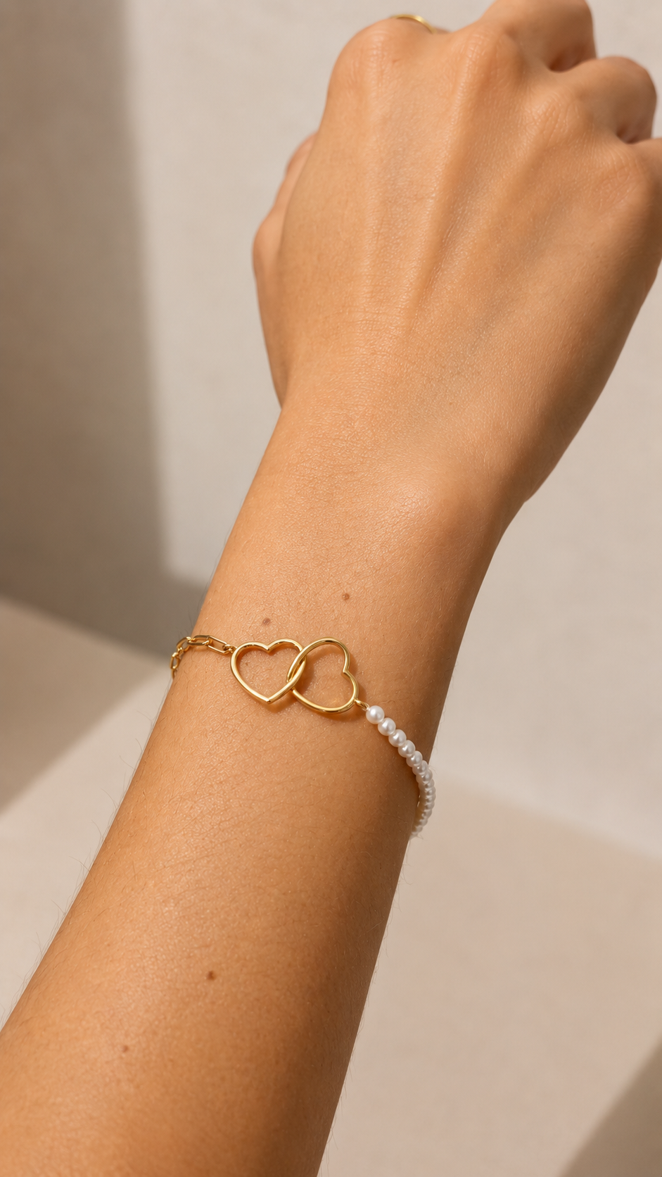 Pulsera Perla Corazón