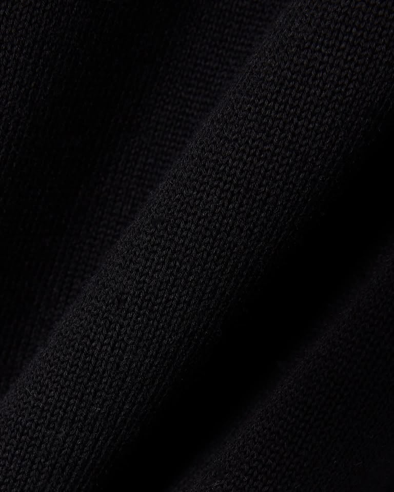 Jersey de cuello redondo de algodón monocolor
