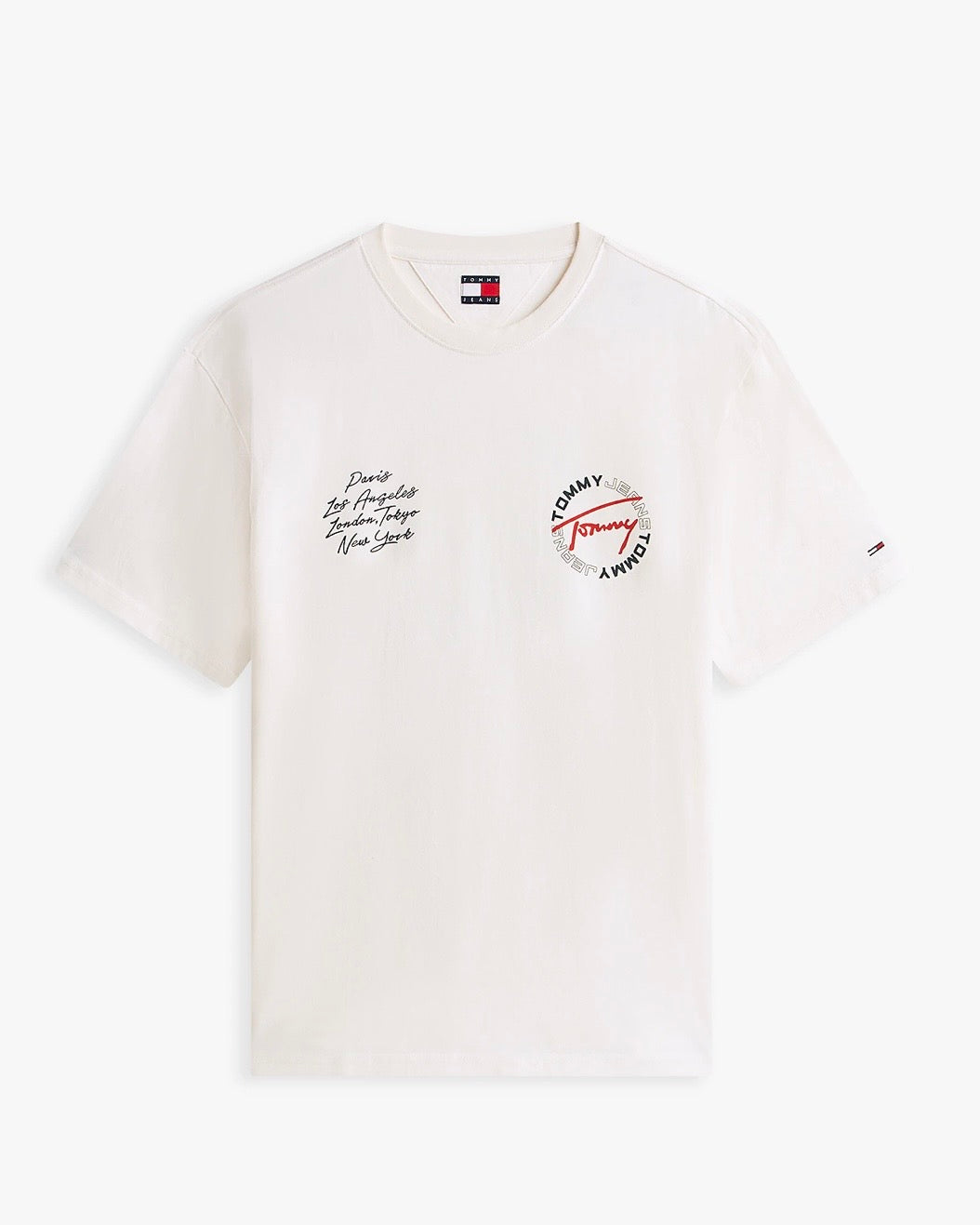 Camiseta amplia con logo trasero