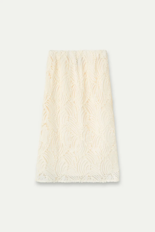 Falda midi blanca