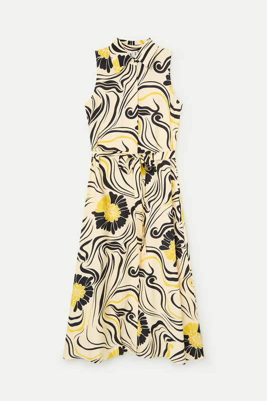 Vestido largo con estampado Praga