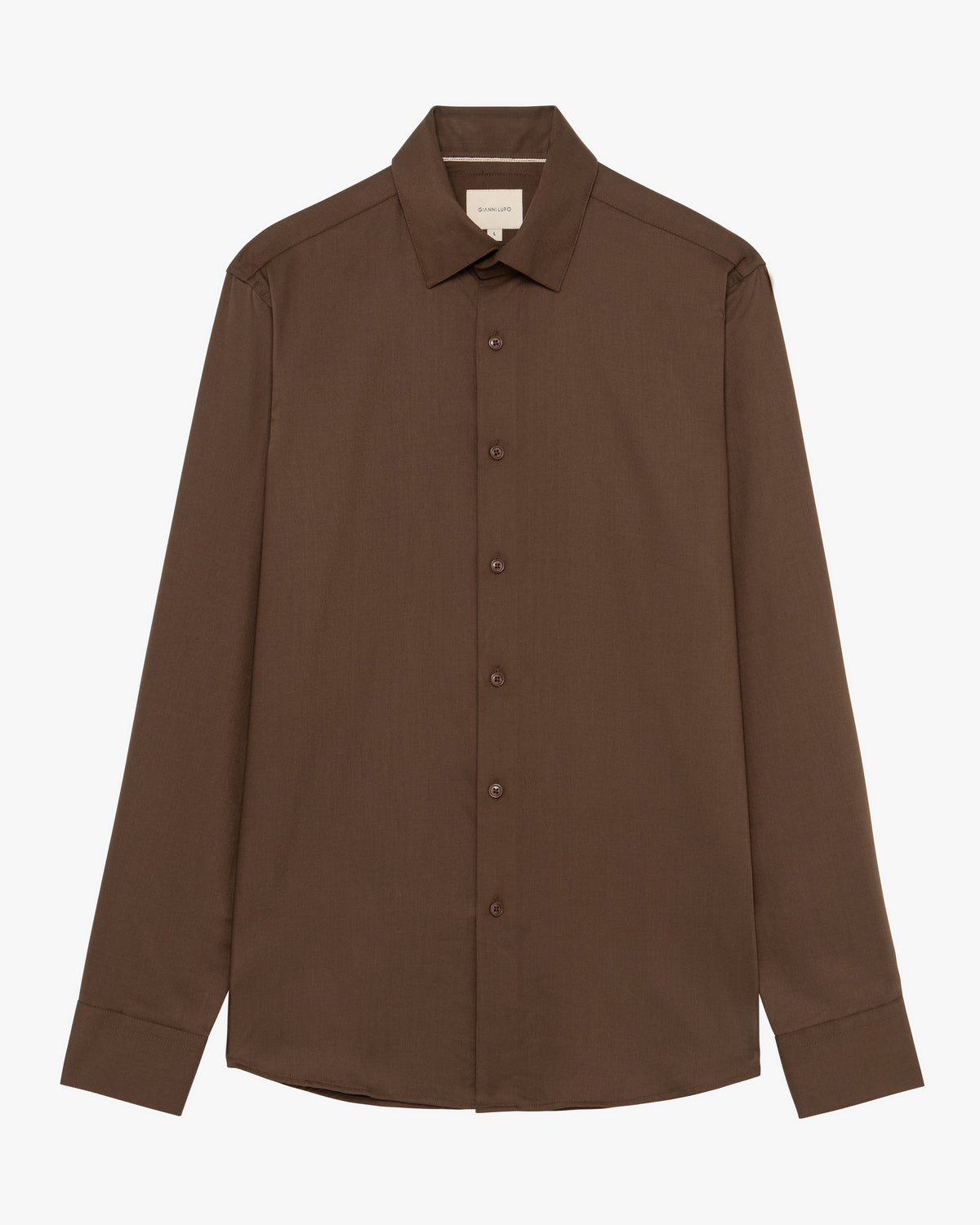 Camisa Fluida Marrón Chocolate