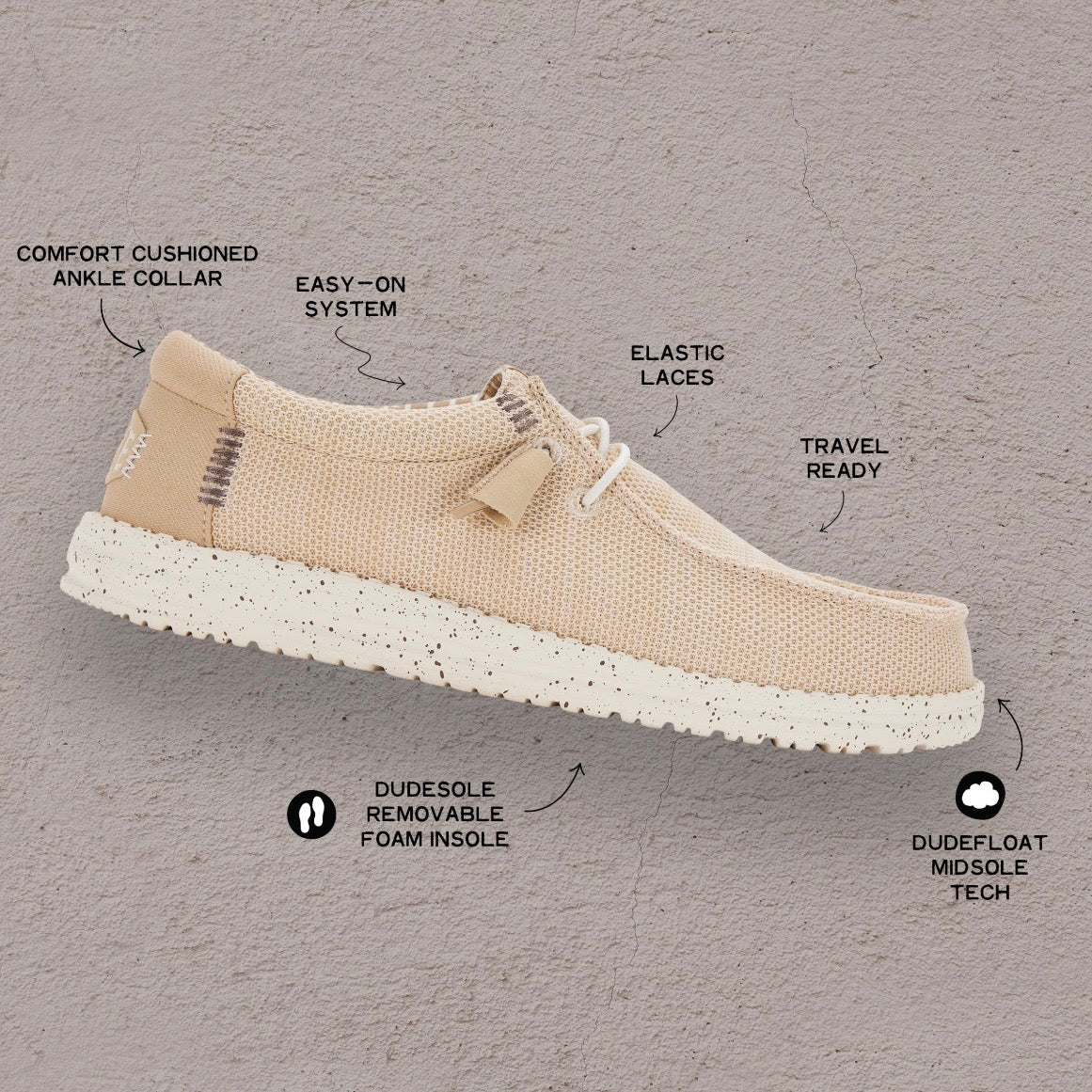 WALLY STRETCH SOX IRISH CREAM/EGRET