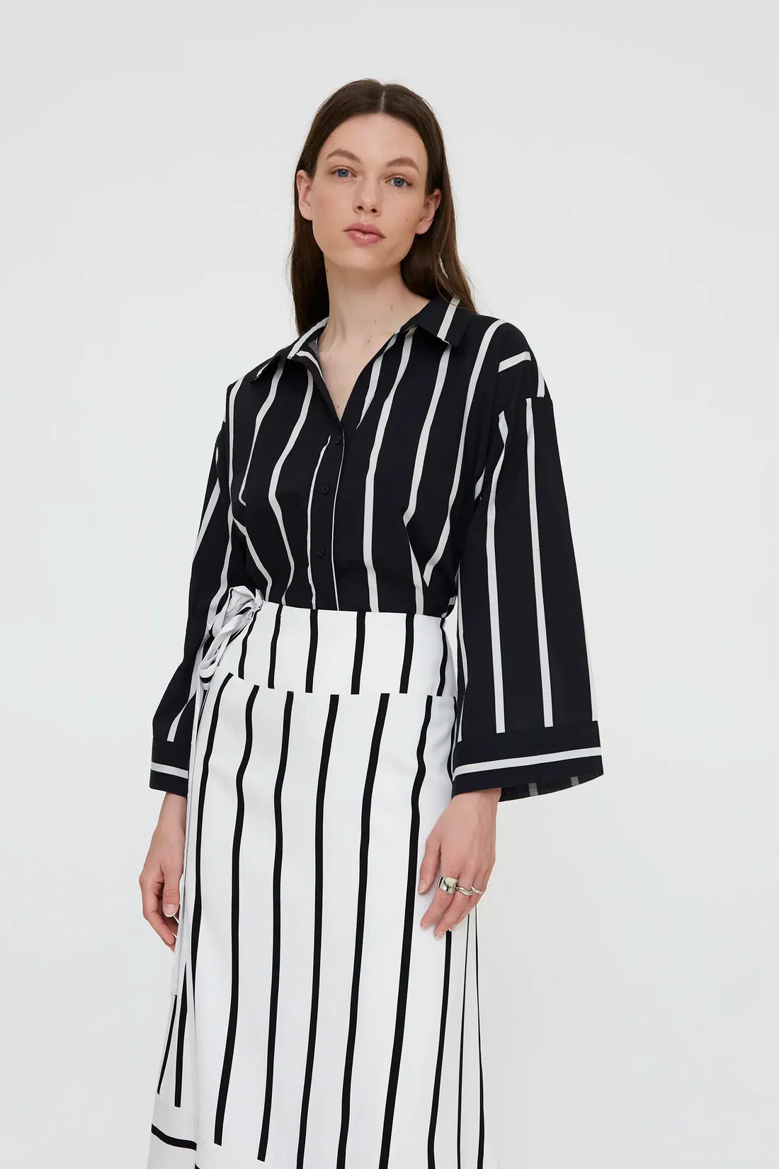 Camisa fluida con estampado Grimaud Black