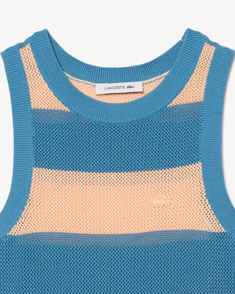 Vestido de algodón de rayas