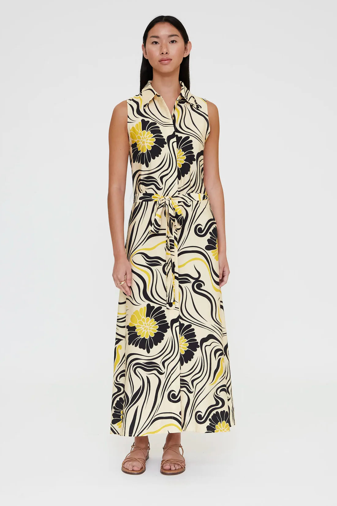 Vestido largo con estampado Praga