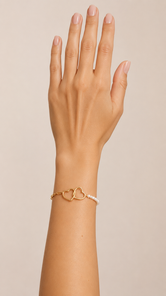 Pulsera Perla Corazón