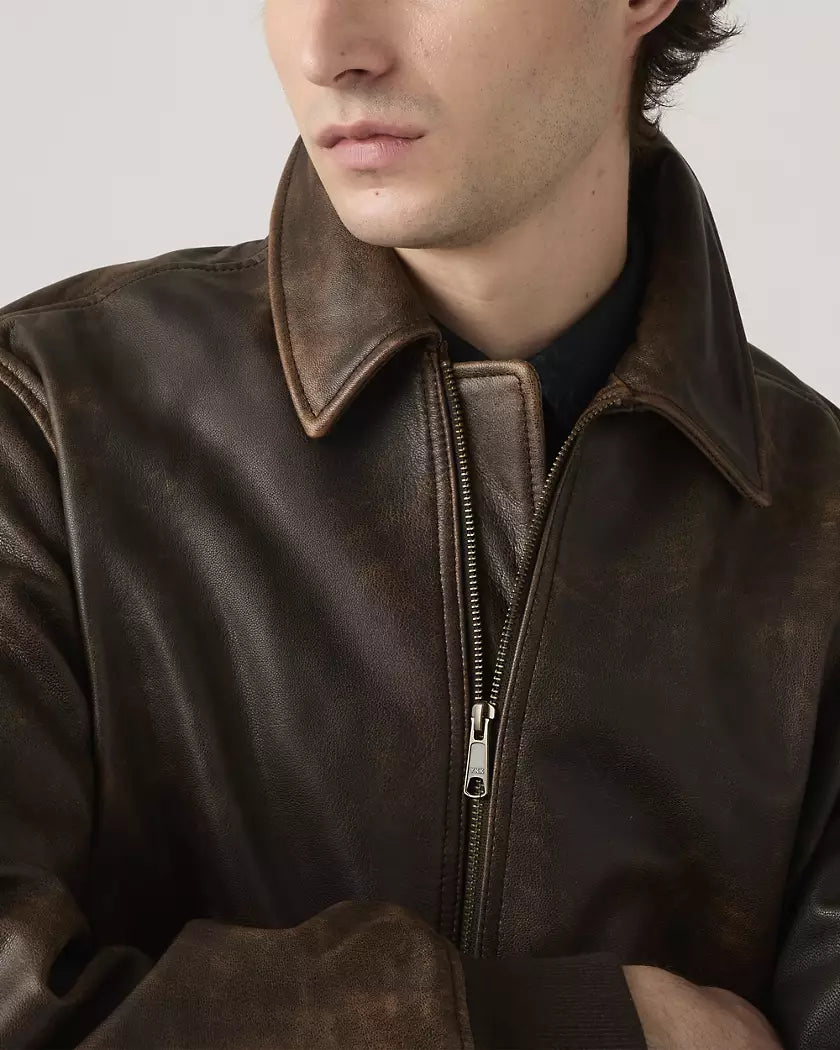 Chaqueta De Aviador De Piel Clayton