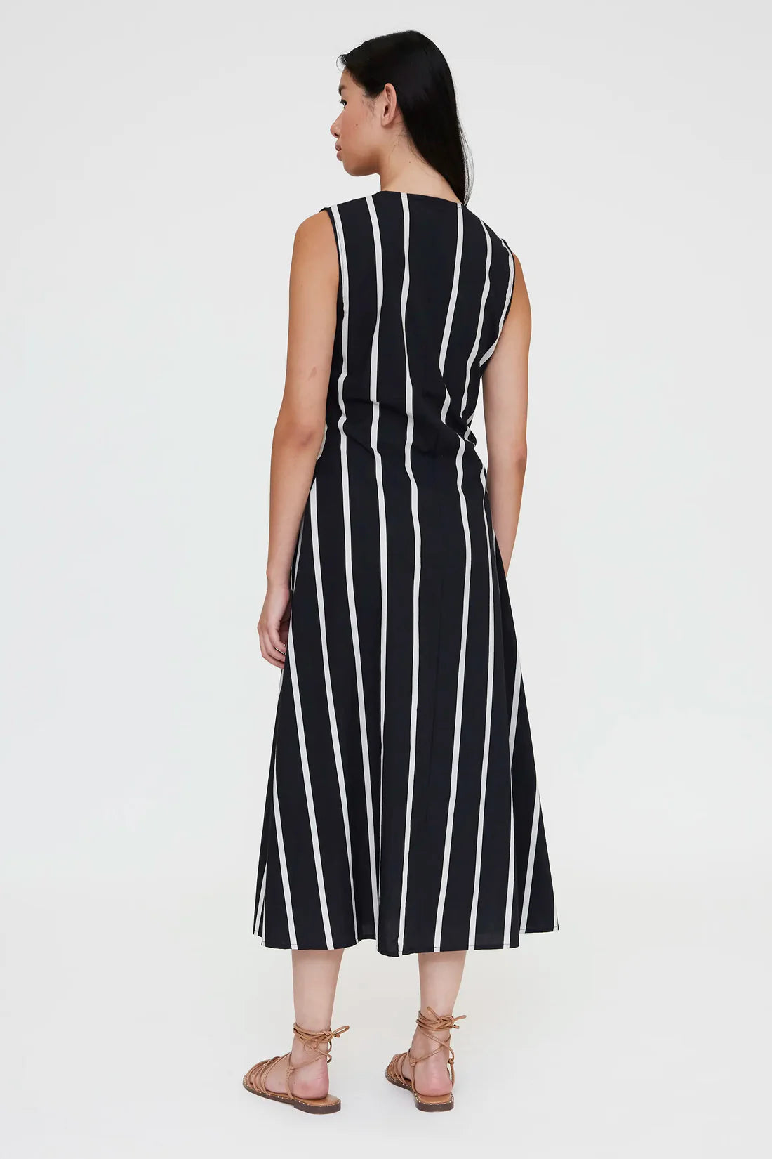 Vestido midi con estampado Grimaud Black
