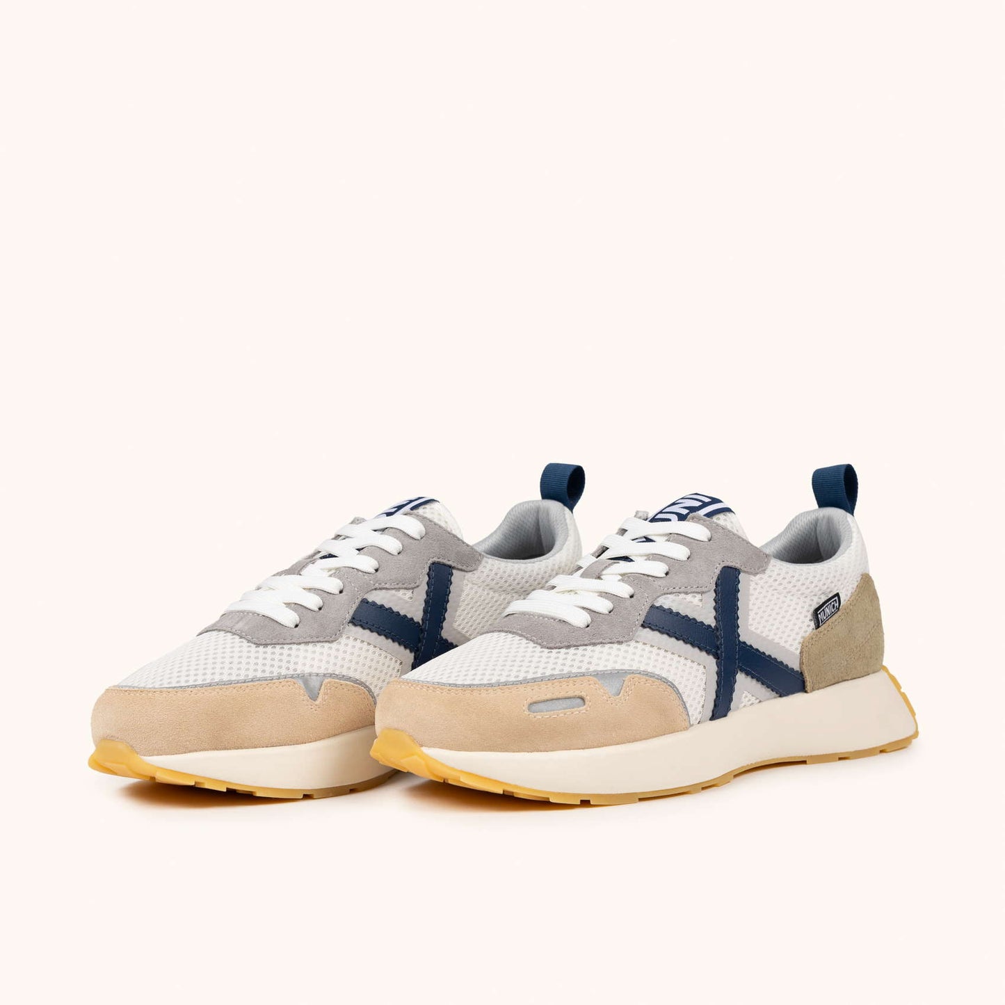 MUNICH XEMINE 97 Sneakers Diseño Elegancia Deportiva Blanco, Gris y Azul