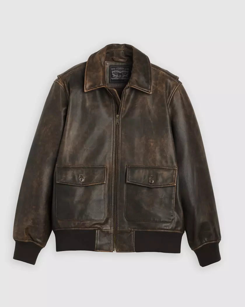 Chaqueta De Aviador De Piel Clayton