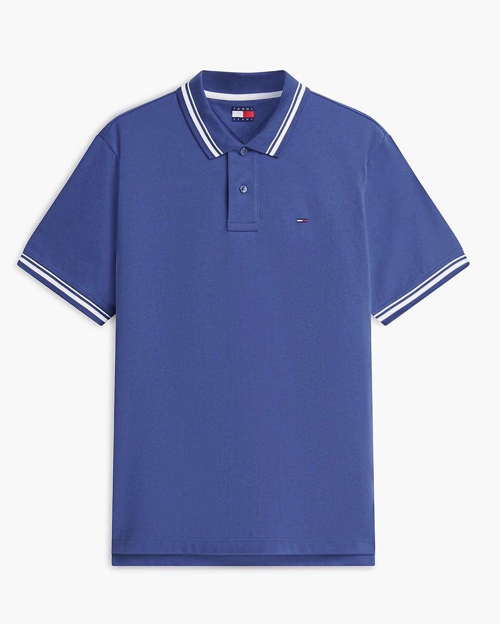 Polo ribeteado de corte regular con logo de Tommy