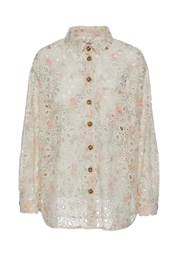 Broderie shirt and shorts set