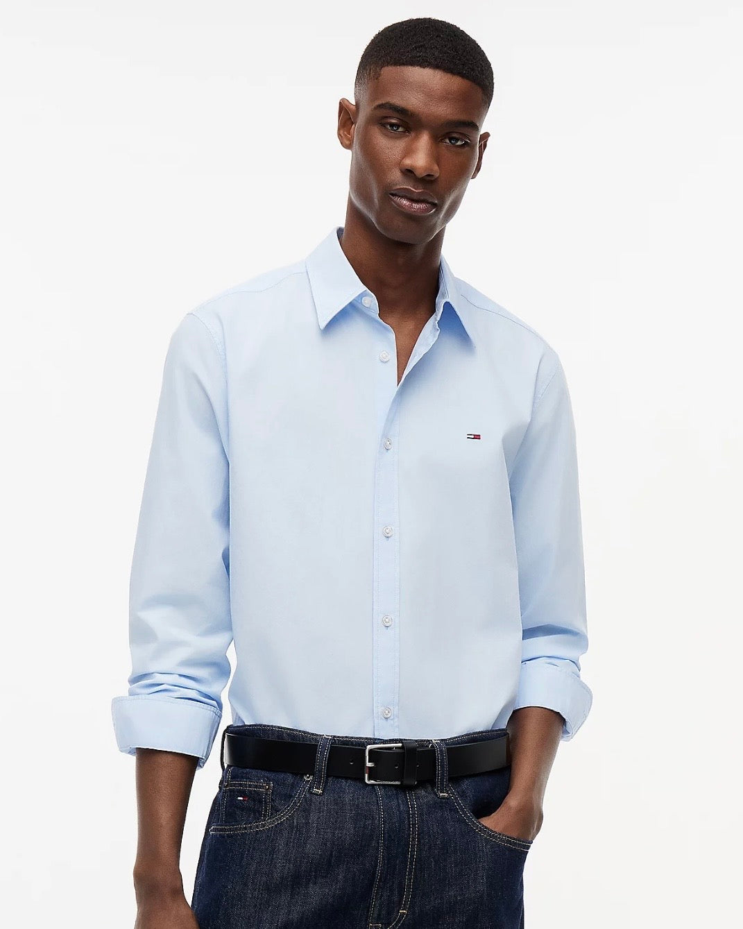 Camisa de popelín con logo bordado