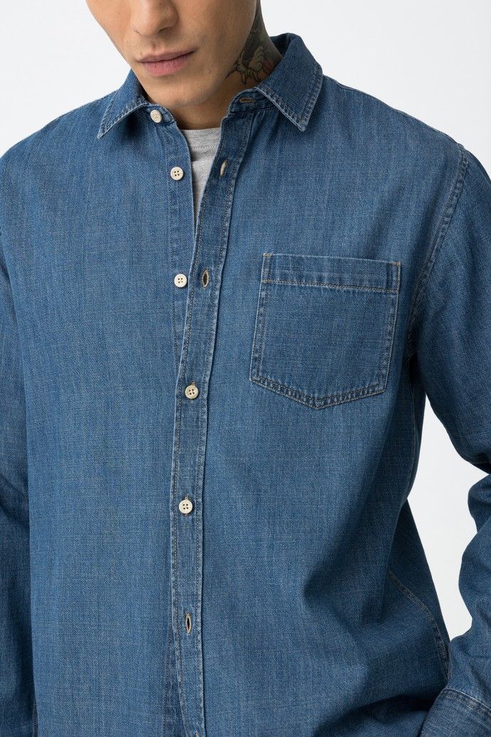 Camisa Denim Hombre