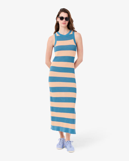 Vestido de algodón de rayas