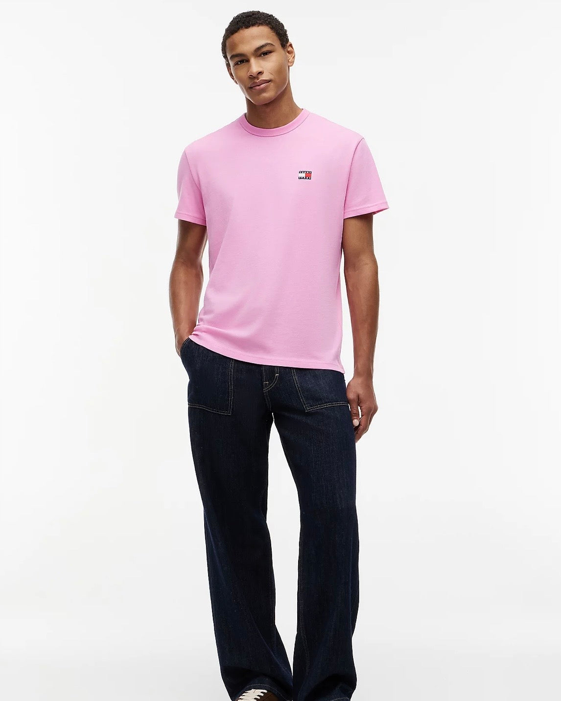 Camiseta con cuello redondo y parche de Tommy