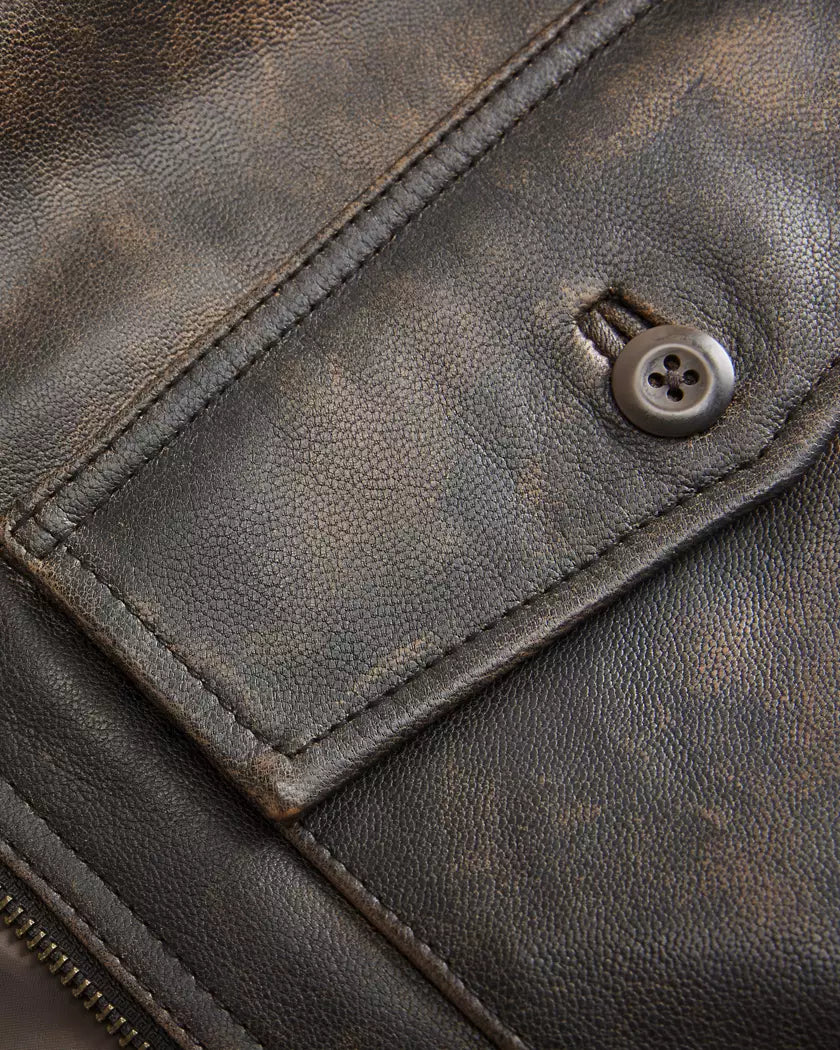 Chaqueta De Aviador De Piel Clayton