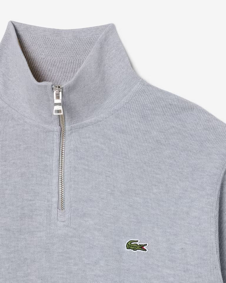 Sudadera de interlock con cuello alto y cremallera