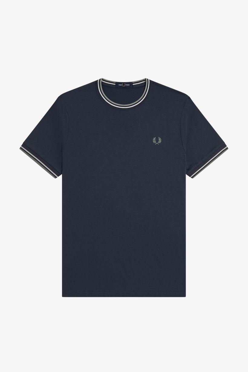 Camiseta con ribete con dos franjas M1588 • 72C