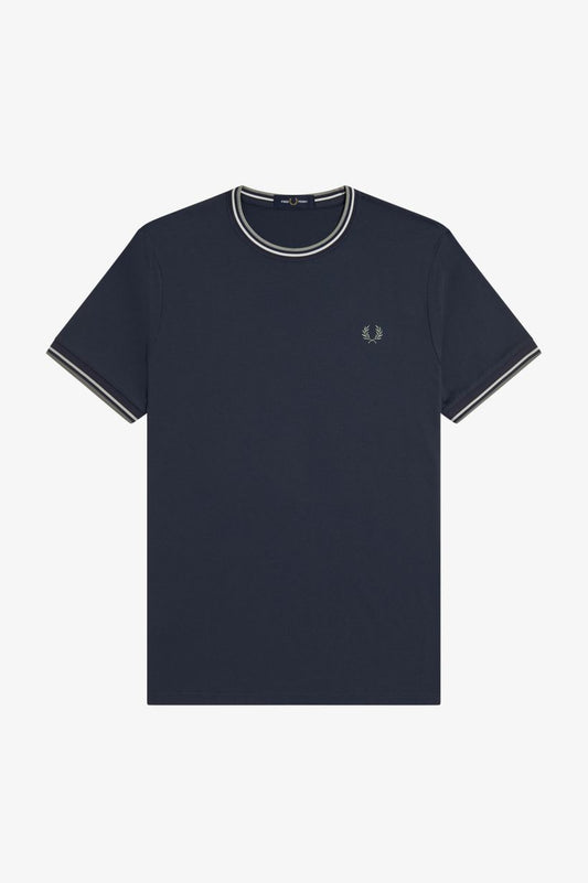 Camiseta con ribete con dos franjas M1588 • 72C