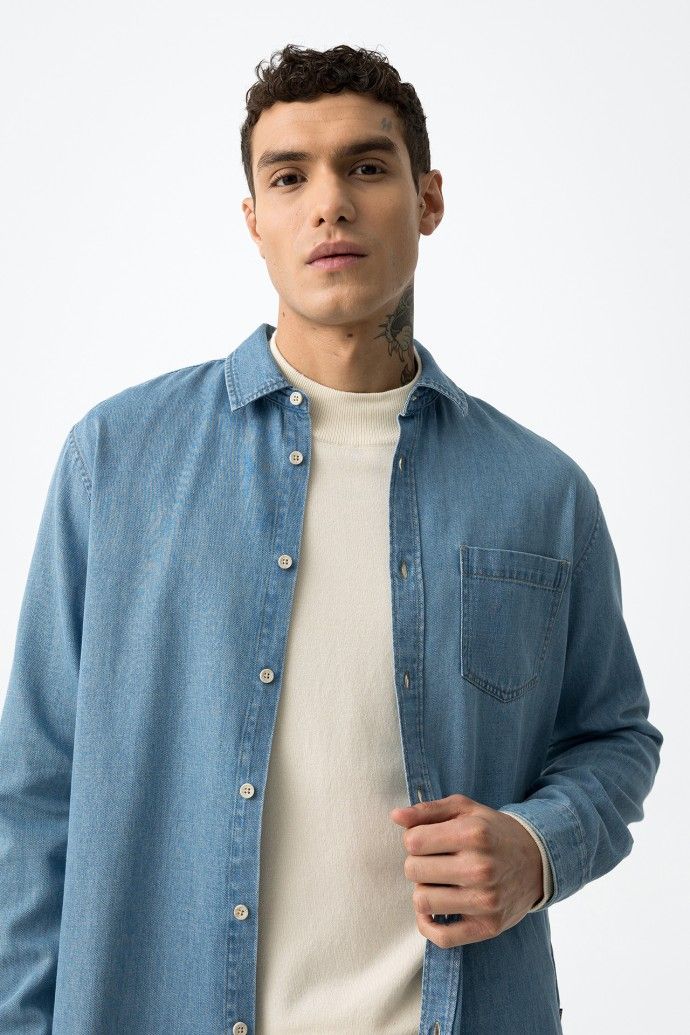 Camisa Denim Hombre