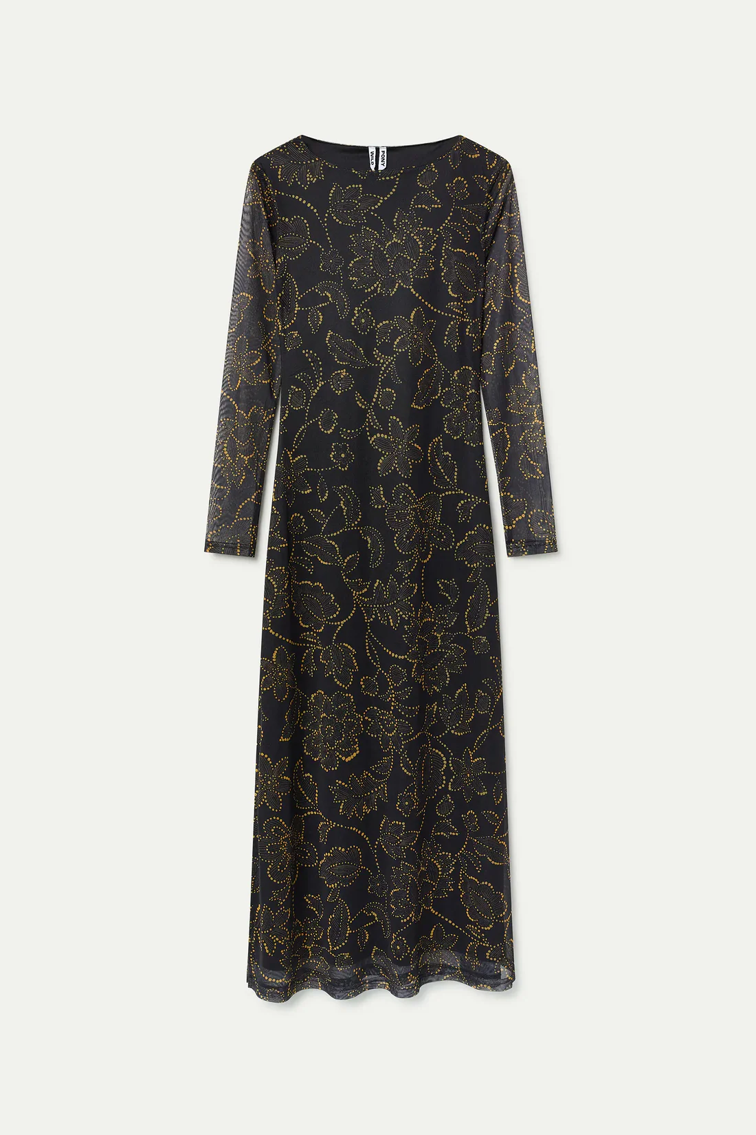 Vestido largo estampado Mustard Flower