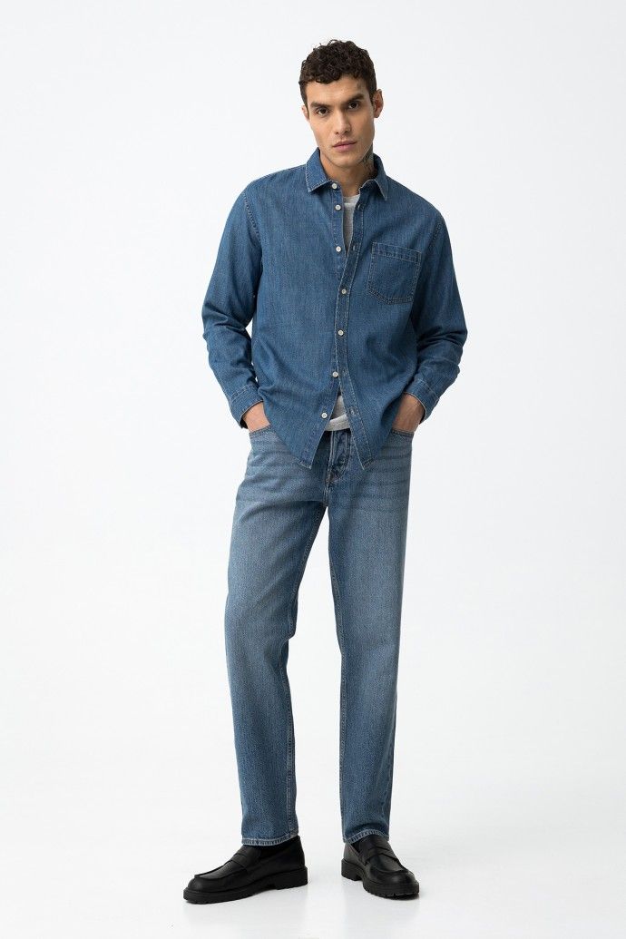 Camisa Denim Hombre