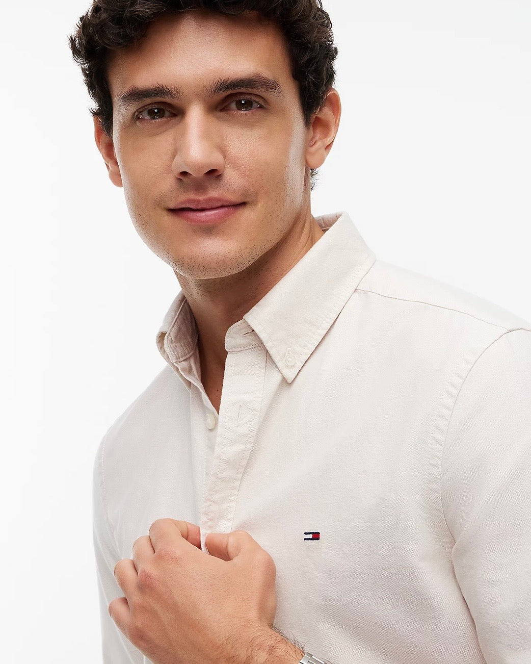 Camisa Oxford con logo bordado
