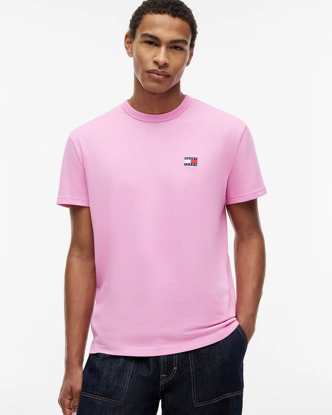 Camiseta con cuello redondo y parche de Tommy