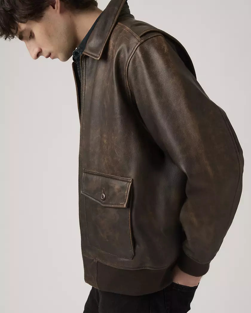 Chaqueta De Aviador De Piel Clayton