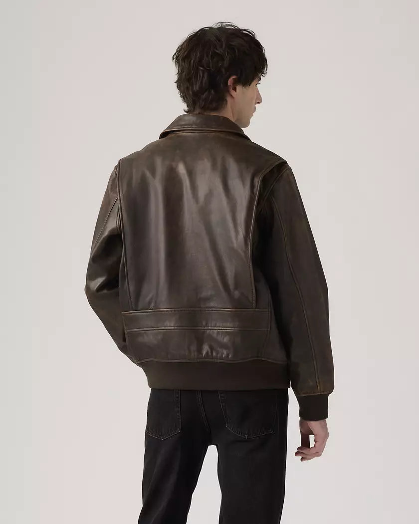 Chaqueta De Aviador De Piel Clayton