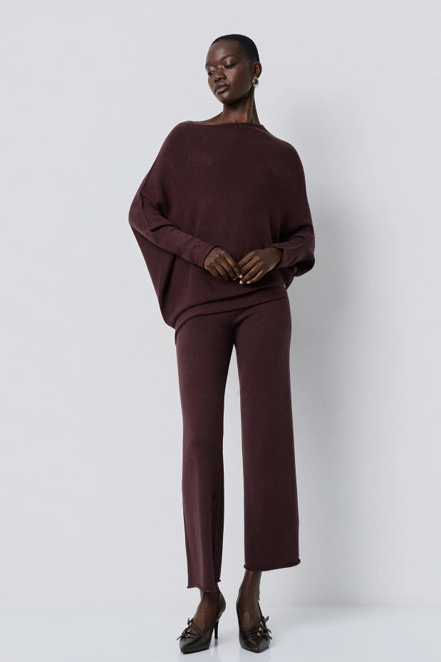 Asymmetric knitted sweater