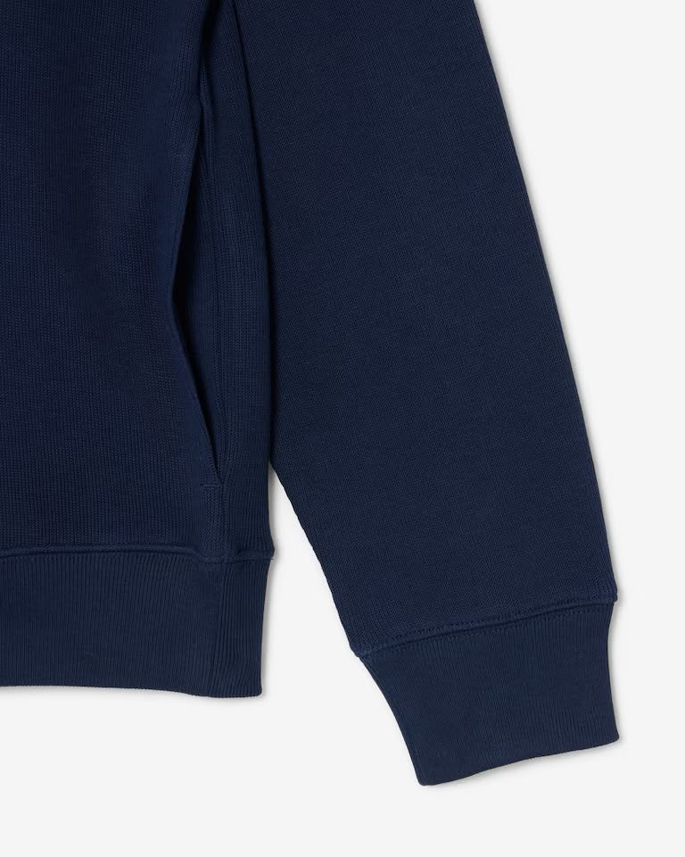 Sudadera de interlock con cuello alto y cremallera