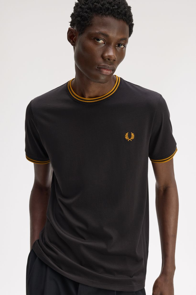 Camiseta con ribete con dos franjas M1588 • 85C