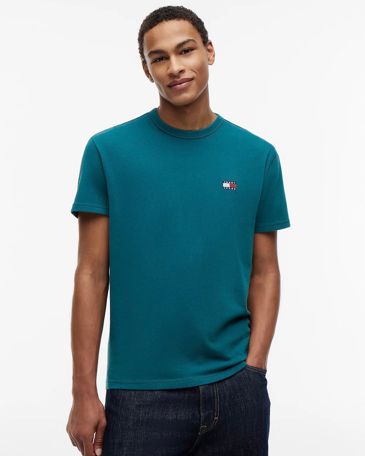 Camiseta con cuello redondo y parche de Tommy