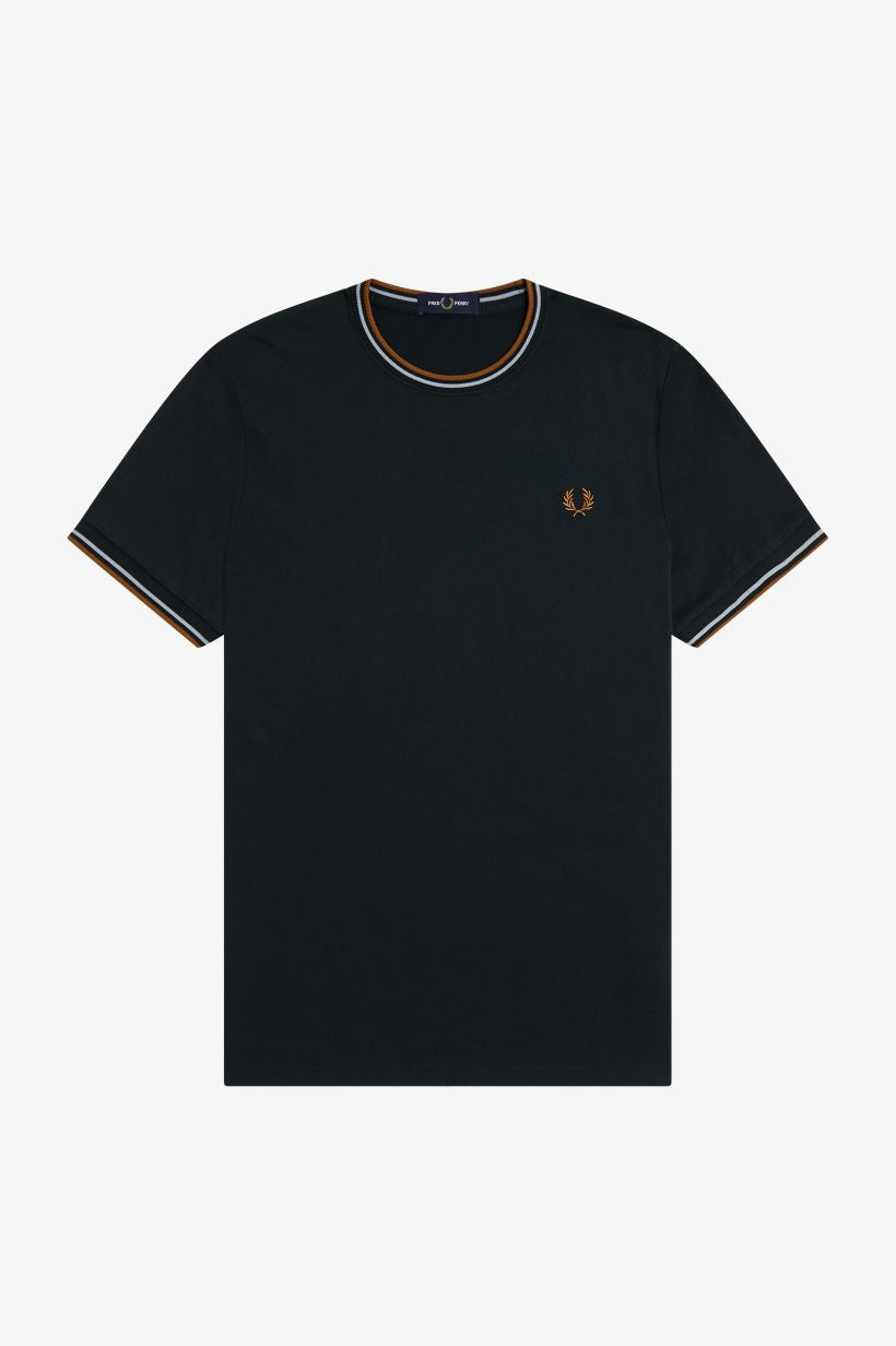 Camiseta con ribete con dos franjas M1588 • 78C