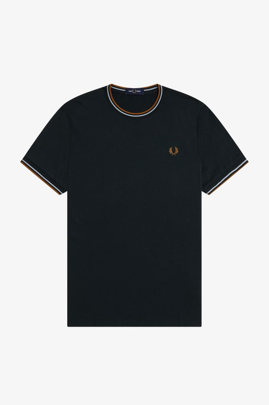 Camiseta con ribete con dos franjas M1588 • 78C