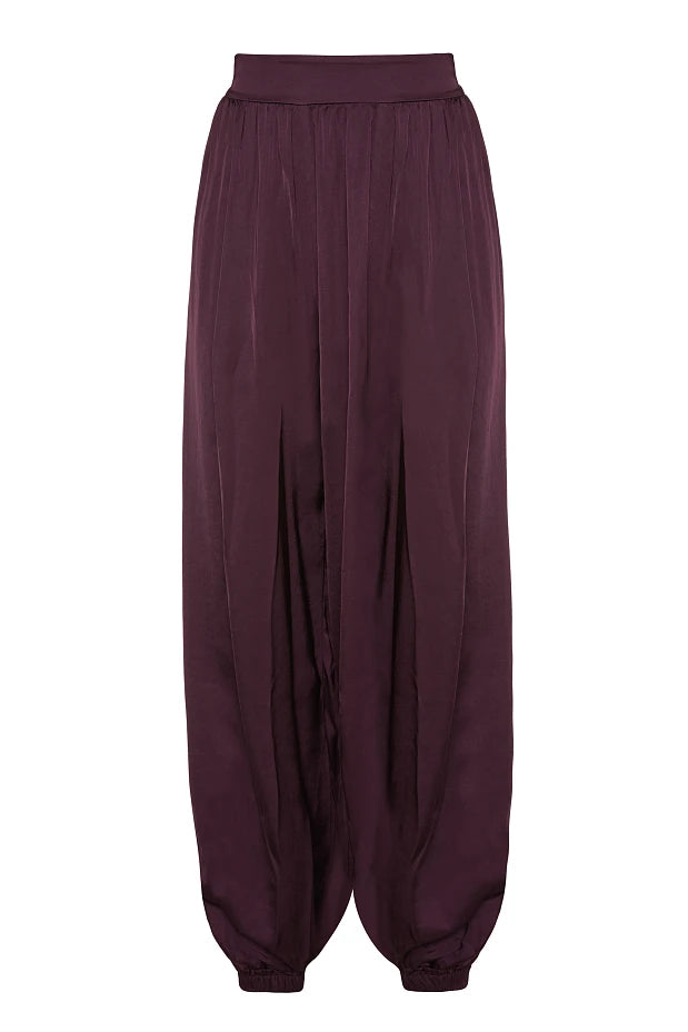 Pantalones de satén estilo globo