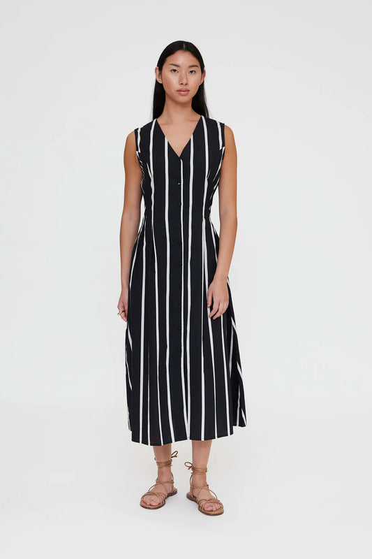 Vestido midi con estampado Grimaud Black