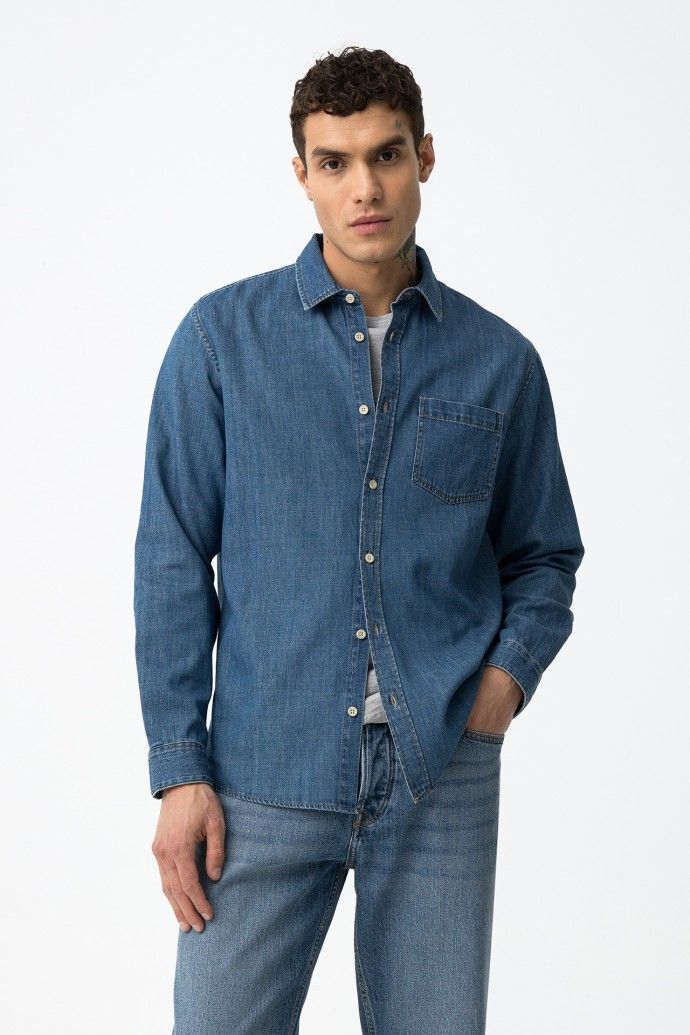 Camisa Denim Hombre