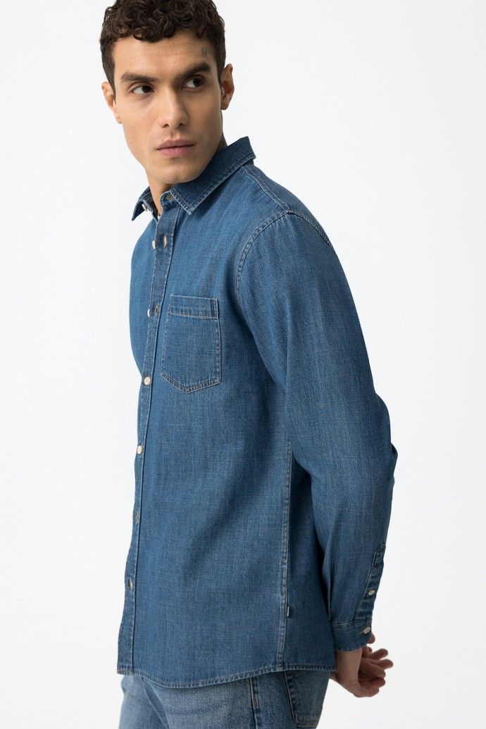 Camisa Denim Hombre