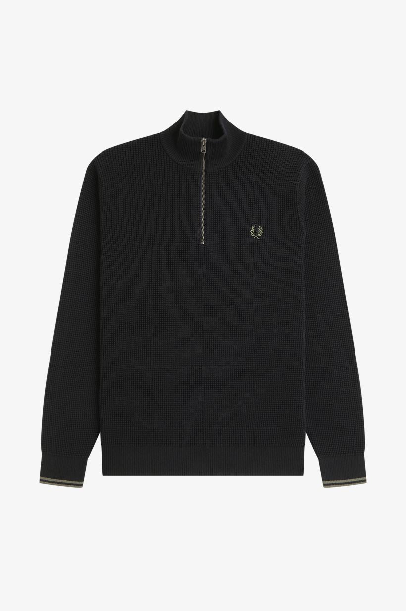 Jersey de punto gofrado con media cremallera K8557 • 198