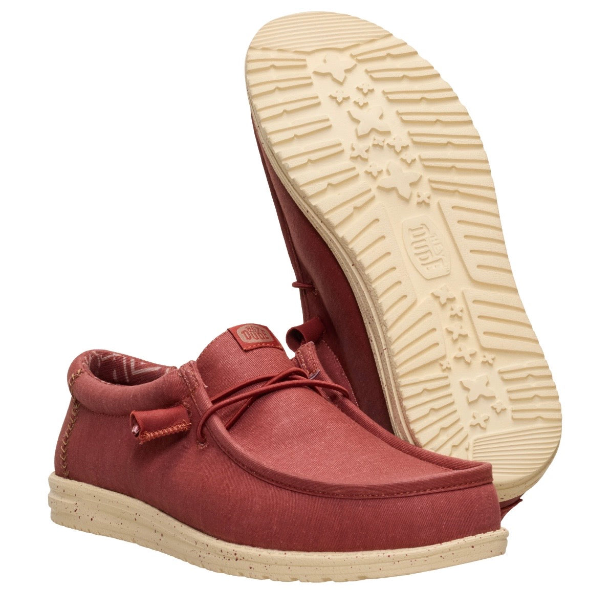 WALLY STRETCH CANVAS BURNT RED/BOULDER TAN