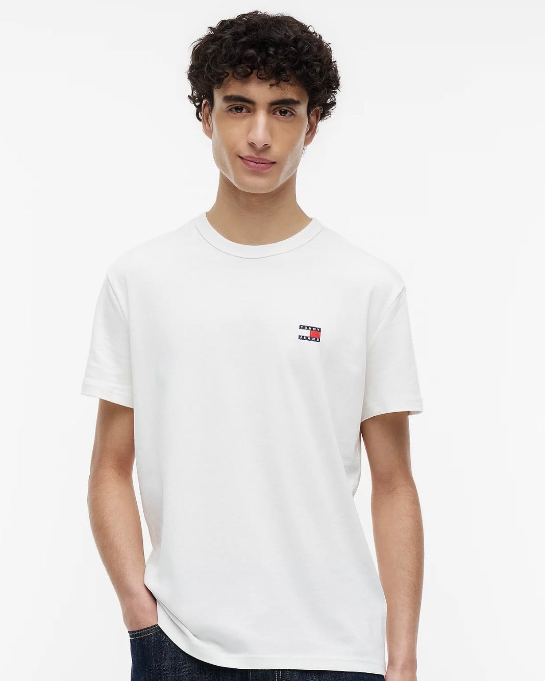 Camiseta con cuello redondo y parche de Tommy