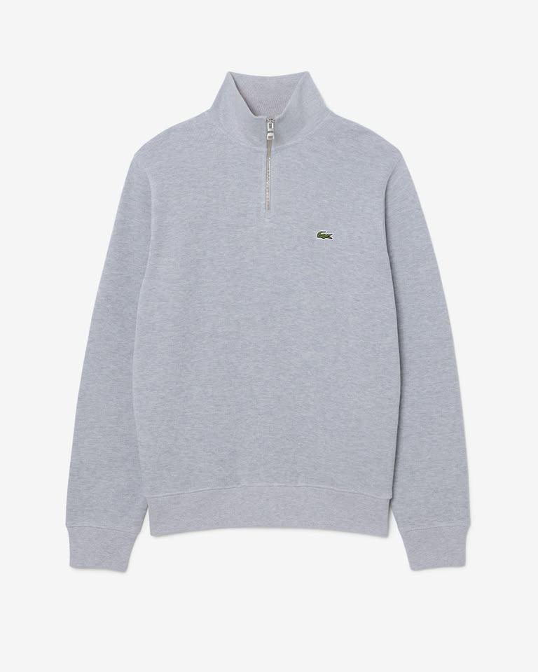 Sudadera de interlock con cuello alto y cremallera