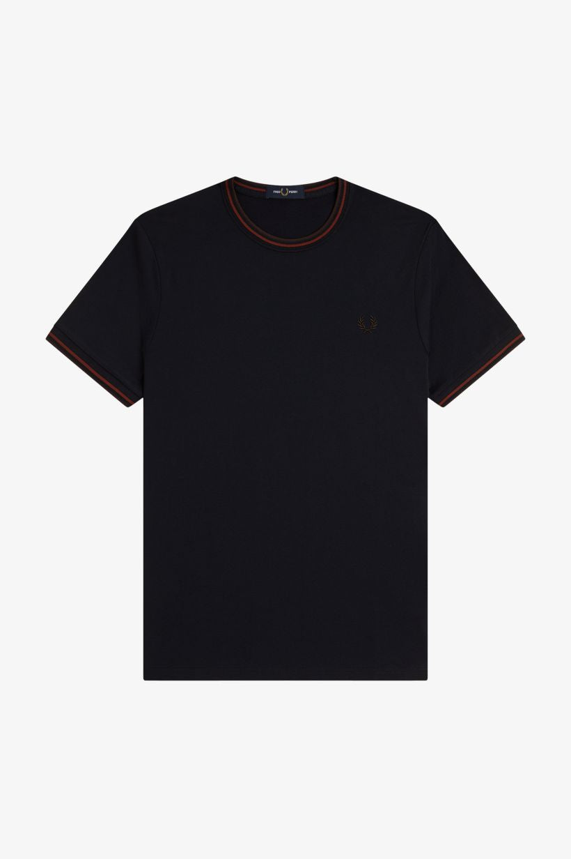 Camiseta con ribete con dos franjas M1588 • 75C