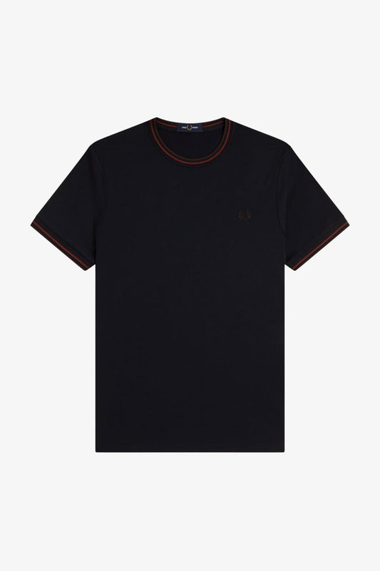 Camiseta con ribete con dos franjas M1588 • 75C